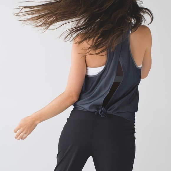 Lululemon All Tied Up Tank *Tencel, Deep Navy - Picture 9 of 9